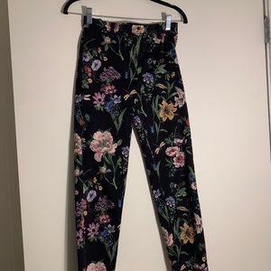 Black floral pants